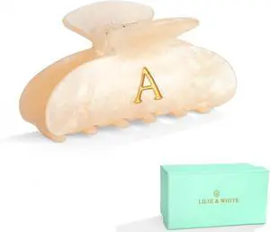 LILIE&WHITE Mothers Day Gifts for Mom Daughter Acrylic Letter Hair Clips | For Women Stylish A Monogram Hair Claw Alphabet Hair Clip Fashion Glitter Claw Clips Hair Accessory A LILIE&WHITE Mothers Day Gifts for Mom Daughter Acrylic Letter Hair Clips | For Women Stylish A Monogram Hair Claw Alphabet Hair Clip Fashion Glitter Claw Clips Hair Accessory A