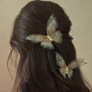 Jumwrit 2pcs Butterfly Hair Clips Boho Big Pearl Green 3D Moving Wings Butterfly Hair Barrette Hair Clips Strong Hold Fairy Hairpin Accessories for Women Girls Jumwrit 2pcs Butterfly Hair Clips Boho Big Pearl Green 3D Moving Wings Butterfly Hair Barrette Hair Clips Strong Hold Fairy Hairpin Accessories for Women Girls