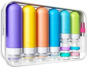 20 Pack Travel Bottles for Toiletries, Original Patented, TSA Approved Travel Size Containers, Leak Proof Silicone Shampoo and Conditioner Bottles Women & Men, Airplane Cruise Essentials, Multi 20 Pack Travel Bottles for Toiletries, Original Patented, TSA Approved Travel Size Containers, Leak Proof Silicone Shampoo and Conditioner Bottles Women & Men, Airplane Cruise Essentials, Multi