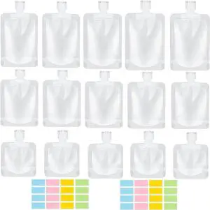 SEQUHITKU 17 Pack Travel Pouches for Toiletries,TSA Approved,Travel Size Portable Containers,Stand Up Pouch,Refillable Travel Accessories for Shampoo Conditioner Lotion Soap Liquids (B-17pcs) SEQUHITKU 17 Pack Travel Pouches for Toiletries,TSA Approved,Travel Size Portable Containers,Stand Up Pouch,Refillable Travel Accessories for Shampoo Conditioner Lotion Soap Liquids (B-17pcs)