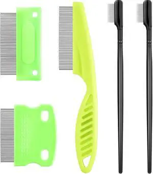 5 Pieces Dog Eye Combs Tear Stain Remover Combs Pet Grooming Comb for Small Dogs Gently Removing Eye Mucus and Crust (Green, Black) 5 Pieces Dog Eye Combs Tear Stain Remover Combs Pet Grooming Comb for Small Dogs Gently Removing Eye Mucus and Crust (Green, Black)