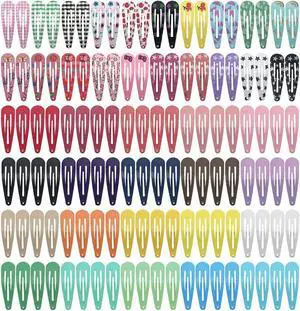 Hair Clips, KUBOM 120-Pack Metal Snap Hair Barrettes Barettes and Hair Clips for Girls,Toddlers,Kids,Women, Baby and Fine/Thick hair - 2inch (Colored Candy and Pattern) Hair Clips, KUBOM 120-Pack Metal Snap Hair Barrettes Barettes and Hair Clips for Girls,Toddlers,Kids,Women, Baby and Fine/Thick hair - 2inch (Colored Candy and Pattern)