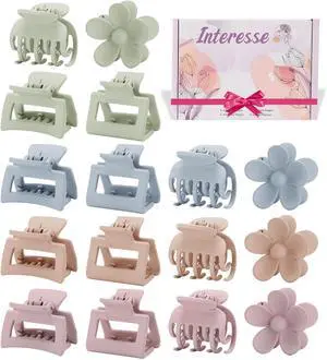 16 PCS Small Claw Clips for Thin Thick Hair, 4 Shapes Small Hair Clips | Cute Flower Claw Clips for Women, Mini Hair Clips for Kids, Hair Accessories for Girls Gifts, Macaroon Colors 16 PCS Small Claw Clips for Thin Thick Hair, 4 Shapes Small Hair Clips | Cute Flower Claw Clips for Women, Mini Hair Clips for Kids, Hair Accessories for Girls Gifts, Macaroon Colors