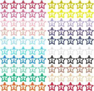 ECADY 100-Piece Metal Snap Hair Clips for Girls, Toddlers, and Kids - Perfect for Fine Hair, Thick Hair, and More - Featuring Fun Star Designs ECADY 100-Piece Metal Snap Hair Clips for Girls, Toddlers, and Kids - Perfect for Fine Hair, Thick Hair, and More - Featuring Fun Star Designs
