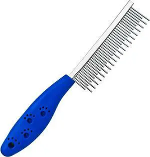 Long Hair Dog or Cat Comb Grooming with Short and Long Teeth Dematting Knots Tangles Remover Combs Detangler Tool Suitable for Dogs Cats Poodle HorseStainless Steel Pin Long Hair Dog or Cat Comb Grooming with Short and Long Teeth Dematting Knots Tangles Remover Combs Detangler Tool Suitable for Dogs Cats Poodle HorseStainless Steel Pin