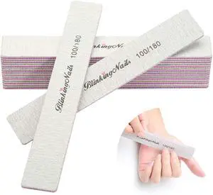 10Pcs Nail File 100/180 Grit Professional Nail Files and Buffers for Natural Nails, Double Sides Washable Block Disposable Nail Files for Nail Art DIY or Nail Manicure Salon 10Pcs Nail File 100/180 Grit Professional Nail Files and Buffers for Natural Nails, Double Sides Washable Block Disposable Nail Files for Nail Art DIY or Nail Manicure Salon