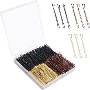 Bobby Pins 360 Pcs Brown Blonde Black Hair, 2 Inch Premium Secure Hold, Bulk with Storage Box, Women & Girls Styling Bobby Pins 360 Pcs Brown Blonde Black Hair, 2 Inch Premium Secure Hold, Bulk with Storage Box, Women & Girls Styling