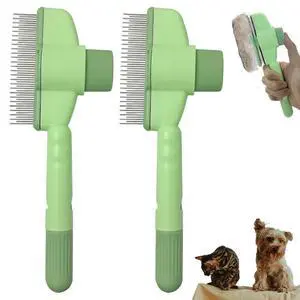 2PCS Cat Dog Grooming Cleaning Comb,Pet Hair Removal Tool with Release Button 2PCS Cat Dog Grooming Cleaning Comb,Pet Hair Removal Tool with Release Button