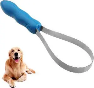 Dual-Sided Grooming Blade for Dogs - Shedding Brush with Stainless Steel Blades for Short and Long Hair Coats Dual-Sided Grooming Blade for Dogs - Shedding Brush with Stainless Steel Blades for Short and Long Hair Coats