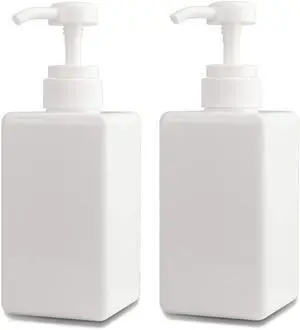 Plastic Pump Bottle Refillable Lotion Soap Dispenser 15oz White 2 Pack | Sturdy, BPA-Free, Leak Proof, Empty Liquid Container for Dish Hand Soap, Body Wash, Shampoo, Kitchen Bathroom Decor Plastic Pump Bottle Refillable Lotion Soap Dispenser 15oz White 2 Pack | Sturdy, BPA-Free, Leak Proof, Empty Liquid Container for Dish Hand Soap, Body Wash, Shampoo, Kitchen Bathroom Decor