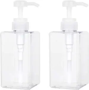 Plastic Pump Bottle Refillable Lotion Soap Dispenser 15oz Clear 2 Pack | Sturdy, BPA-Free, Leak Proof, Empty Liquid Container for Dish Hand Soap, Body Wash, Shampoo, Kitchen Bathroom Decor Plastic Pump Bottle Refillable Lotion Soap Dispenser 15oz Clear 2 Pack | Sturdy, BPA-Free, Leak Proof, Empty Liquid Container for Dish Hand Soap, Body Wash, Shampoo, Kitchen Bathroom Decor
