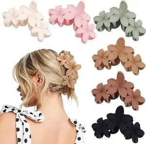 Ahoney 6PCS Flower Hair Claw Clips for Women Thick Beach Hair Accessories | Big Flower Claw Clip Strong Hold Nonslip, Hawaiian Hibiscus Cute Hair Clips Beach Outfits for Women Girls Ahoney 6PCS Flower Hair Claw Clips for Women Thick Beach Hair Accessories | Big Flower Claw Clip Strong Hold Nonslip, Hawaiian Hibiscus Cute Hair Clips Beach Outfits for Women Girls