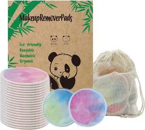 28 Pack Reusable Makeup Remover Face Pads with Laundry Bag Washable Soft and Comfortable Cleaning Face Skin,Washable Bamboo Cotton Rounds Colorful 28 Pack Reusable Makeup Remover Face Pads with Laundry Bag Washable Soft and Comfortable Cleaning Face Skin,Washable Bamboo Cotton Rounds Colorful