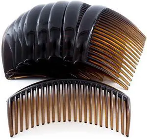 Yeshan 3.2" Plastic Hair Side Comb With Teeth Comb HairPin Clip for women,Brown (12pcs) Yeshan 3.2" Plastic Hair Side Comb With Teeth Comb HairPin Clip for women,Brown (12pcs)