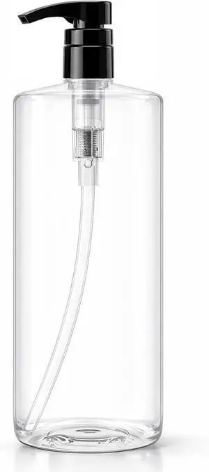 Bar5F 32 oz Body Wash Dispenser for Shower with Pump, Large 1 Liter | Large Pump Bottle for Shampoo, Conditioner, Soap, Durable and Refillable, Crystal-Clear and BPA-Free for Personal Care Bar5F 32 oz Body Wash Dispenser for Shower with Pump, Large 1 Liter | Large Pump Bottle for Shampoo, Conditioner, Soap, Durable and Refillable, Crystal-Clear and BPA-Free for Personal Care