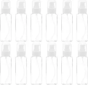 TrendBox 12 Pack Plastic Empty Bottles with Duckbill Pump Cap for Shampoo, Lotions, Liquid Body Soap, Cream (1 oz / 30 ml) TrendBox 12 Pack Plastic Empty Bottles with Duckbill Pump Cap for Shampoo, Lotions, Liquid Body Soap, Cream (1 oz / 30 ml)
