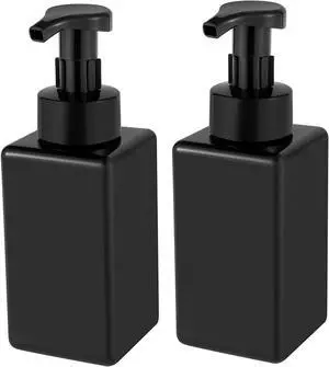 Foaming Soap Dispenser, 15oz Plastic Refillable Pump Bottle, 2 Pack, Black | Hand Dispenser for Liquid Soap, Shampoo & Body Wash Saves Soap with Rich Foam, Reusable, Easy to Refill, BPA-Free Foaming Soap Dispenser, 15oz Plastic Refillable Pump Bottle, 2 Pack, Black | Hand Dispenser for Liquid Soap, Shampoo & Body Wash Saves Soap with Rich Foam, Reusable, Easy to Refill, BPA-Free