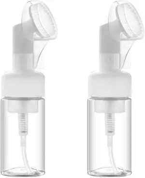 2 Pcs 100ml Empty Foaming Bottles Mousse Foam Bottles Facial Cleanser Foam Clear Pump with Brush Head, Refillable Cosmetic Pump Dispensers, Pump Dispensers 2 Pcs 100ml Empty Foaming Bottles Mousse Foam Bottles Facial Cleanser Foam Clear Pump with Brush Head, Refillable Cosmetic Pump Dispensers, Pump Dispensers