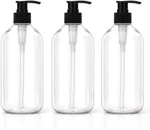 3 Pack 17oz (500ml) Empty Pump Bottles Jansburg Clear Lotion Dispensers | Refillable Plastic Bottles Leakproof Containers for Essential Oil Soap Lotion Shampoo 3 Pack 17oz (500ml) Empty Pump Bottles Jansburg Clear Lotion Dispensers | Refillable Plastic Bottles Leakproof Containers for Essential Oil Soap Lotion Shampoo