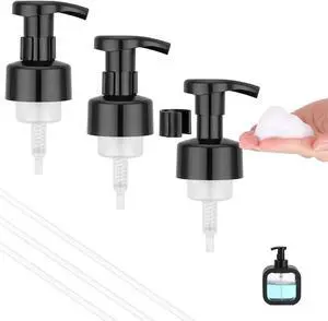Segbeauty 3pcs Black Foam Pump Replacement for Soap Dispenser, Bathroom Foaming Hand Soap Pump Replacement for Foamer Bottle, 42 Thread Size Kitchen Face Hand Wash Foaming Bottle Lid Reusable Segbeauty 3pcs Black Foam Pump Replacement for Soap Dispenser, Bathroom Foaming Hand Soap Pump Replacement for Foamer Bottle, 42 Thread Size Kitchen Face Hand Wash Foaming Bottle Lid Reusable