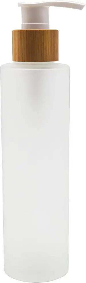 ericotry 1PCS Empty Refillable Frosted Glass Pump Bottle with Bamboo Pump Head Toiletries Storage Containers for Bath Shower Shampoo Hair-Conditioner Cleanser (150ml/5oz) ericotry 1PCS Empty Refillable Frosted Glass Pump Bottle with Bamboo Pump Head Toiletries Storage Containers for Bath Shower Shampoo Hair-Conditioner Cleanser (150ml/5oz)
