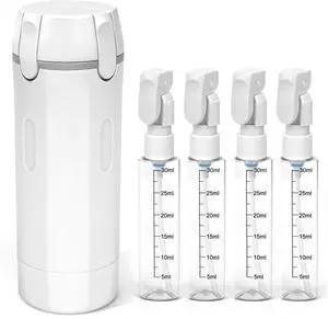 4 in 1 Travel Dispenser,4 Pack 30ML Travel Bottles for Toiletries,Refillable, Leak Proof and Portable,Suitable for Storing Shampoo, Shower Gel, Laundry Detergent, Suitable for Travel, Camping (White) 4 in 1 Travel Dispenser,4 Pack 30ML Travel Bottles for Toiletries,Refillable, Leak Proof and Portable,Suitable for Storing Shampoo, Shower Gel, Laundry Detergent, Suitable for Travel, Camping (White)