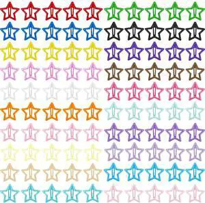 SAOROPEB Star Hair Clips Multicolor 2000s Y2K Hair Accessories-100PCS 1.18" | Snap Hair Barrettes Non Slip Star Metal Hair Clips for Girls Women SAOROPEB Star Hair Clips Multicolor 2000s Y2K Hair Accessories-100PCS 1.18" | Snap Hair Barrettes Non Slip Star Metal Hair Clips for Girls Women
