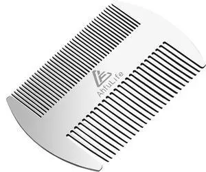 AhfuLife Metal Hair&Beard Comb - EDC Credit Card Size Comb Perfect for Wallet and Pocket - Anti-Static Dual Action Beard Combs - Presented in Gift Box (Stainless Steel Combs) AhfuLife Metal Hair&Beard Comb - EDC Credit Card Size Comb Perfect for Wallet and Pocket - Anti-Static Dual Action Beard Combs - Presented in Gift Box (Stainless Steel Combs)