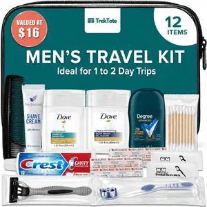 12-Piece Mens Travel Toiletry Kit Premium Brand-Name Travel Toiletries | TSA Approved Travel Essentials with Shampoo, Body Wash, Shaving Cream, Deodorant & Oral Care in Clear Bag 12-Piece Mens Travel Toiletry Kit Premium Brand-Name Travel Toiletries | TSA Approved Travel Essentials with Shampoo, Body Wash, Shaving Cream, Deodorant & Oral Care in Clear Bag