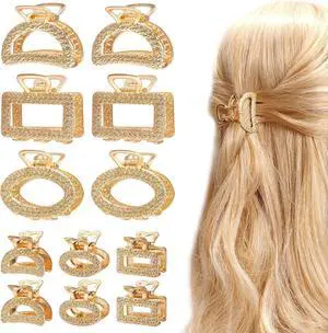 12 Pack Metals Mini Hair Clips for Women Mom Wife Daughter | Medium Hair Claw Clips for Long Hair,Small Cute Gifts for Female Girls Girlfriends with Thick Hair or Thin Hair 12 Pack Metals Mini Hair Clips for Women Mom Wife Daughter | Medium Hair Claw Clips for Long Hair,Small Cute Gifts for Female Girls Girlfriends with Thick Hair or Thin Hair