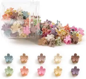 Mini Flower Hair Clips 100Pcs, Small Hair Clips Mini Claw Clips Cute Jaw Clips Hair Pins Hair Barrettes Hair Accessories for Women Girls Kids Teens Mini Flower Hair Clips 100Pcs, Small Hair Clips Mini Claw Clips Cute Jaw Clips Hair Pins Hair Barrettes Hair Accessories for Women Girls Kids Teens