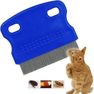 Patty Both Dog Cat Pet Lice &Flea & Nit Removal Comb/Brush, Precision Spaced Stainless Steel Teeth Locked into Sturdy Plastic Handle for Easy Cleaning(Blue) Patty Both Dog Cat Pet Lice &Flea & Nit Removal Comb/Brush, Precision Spaced Stainless Steel Teeth Locked into Sturdy Plastic Handle for Easy Cleaning(Blue)