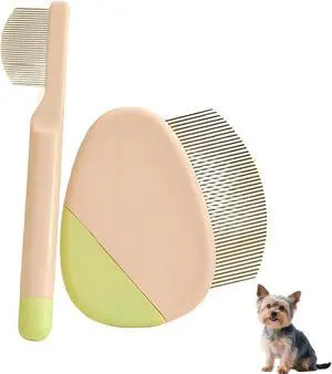 2 Pack Stainless Steel Dog Eye Comb, Puppy Flea Brush (Pink) | Small Design for Pet Facial & Paw Grooming, Round-Tip Arc Teeth, Fit Yorkie, Shih Tzu, Maltese, Maltipoo, Pomeranian, Cat 2 Pack Stainless Steel Dog Eye Comb, Puppy Flea Brush (Pink) | Small Design for Pet Facial & Paw Grooming, Round-Tip Arc Teeth, Fit Yorkie, Shih Tzu, Maltese, Maltipoo, Pomeranian, Cat