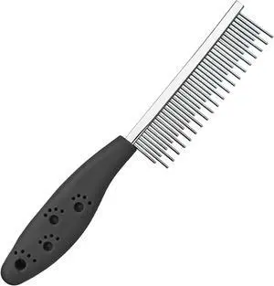 Dog or Cat Comb Grooming with Short and Long Teeth Dematting Knots Tangles Remover Combs Detangler Tool Suitable for Dogs Cats Poodle HorseStainless Steel Pin (Black) Dog or Cat Comb Grooming with Short and Long Teeth Dematting Knots Tangles Remover Combs Detangler Tool Suitable for Dogs Cats Poodle HorseStainless Steel Pin (Black)