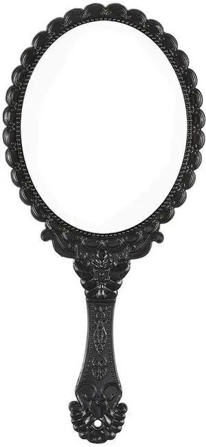 Handheld Mirror, Hand Held Mirror with Handle, Small Travel Packet Compact Mirrors, Vintage Decorative Makeup Cosmetic Purse Mirrors for Girls Women, Black Handheld Mirror, Hand Held Mirror with Handle, Small Travel Packet Compact Mirrors, Vintage Decorative Makeup Cosmetic Purse Mirrors for Girls Women, Black