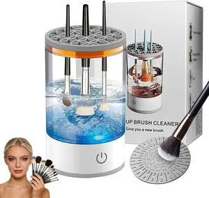 3 In 1 Electric Makeup Brush Cleaner Machine,Automatic Makeup Brush Cleaner Electric,Cleaning Tool,Cosmetic Brushes Cleaners,For Deep Cleaning (White) 3 In 1 Electric Makeup Brush Cleaner Machine,Automatic Makeup Brush Cleaner Electric,Cleaning Tool,Cosmetic Brushes Cleaners,For Deep Cleaning (White)