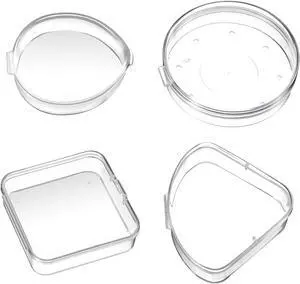 4 PCS Toner Pad Travel Case Round Makeup Puff Protective Container Clear Makeup Sponge Protective Container Portable Holder 4 PCS Toner Pad Travel Case Round Makeup Puff Protective Container Clear Makeup Sponge Protective Container Portable Holder
