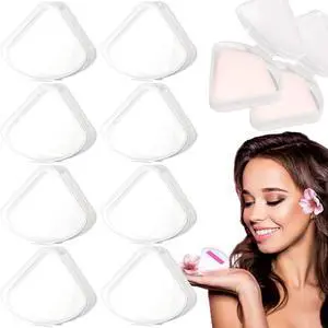 8 PCS Triangle Powder Puffs Holder Cases Clear Makeup Sponge Protective Container Portable Beauty Blender Holder Reusable Dust-Proof Pocket Cosmetic Puff Box for Travel (Transparent) 8 PCS Triangle Powder Puffs Holder Cases Clear Makeup Sponge Protective Container Portable Beauty Blender Holder Reusable Dust-Proof Pocket Cosmetic Puff Box for Travel (Transparent)