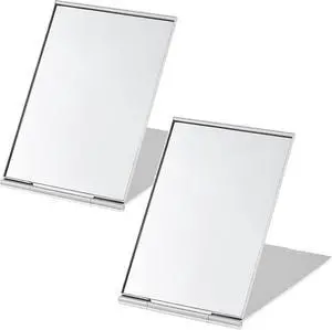 Blulu 2 Pcs Mini Folding Pocket Mirror for Purse Aluminum, 4.5 x 3.1 Inches Blulu 2 Pcs Mini Folding Pocket Mirror for Purse Aluminum, 4.5 x 3.1 Inches