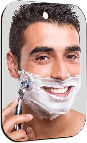 Shaving Mirror, Unbreakable Shower Mirrors, (Small,6 inches x 4 inches) Bathroom Handheld Mirror for Men and Women Portable Camping Travel Mirrors, Frameless Handheld for Makeup Shaving Mirror, Unbreakable Shower Mirrors, (Small,6 inches x 4 inches) Bathroom Handheld Mirror for Men and Women Portable Camping Travel Mirrors, Frameless Handheld for Makeup