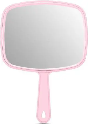 PROTECLE 10.3" L x 7.4" W Handheld Mirror, Salon Barber Hairdressing, Pink | Handheld Mirror, Haircut Mirror, Hangable, High-definition, Distortion-free Reflection, Hand Mirror for Men Women PROTECLE 10.3" L x 7.4" W Handheld Mirror, Salon Barber Hairdressing, Pink | Handheld Mirror, Haircut Mirror, Hangable, High-definition, Distortion-free Reflection, Hand Mirror for Men Women