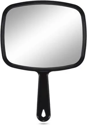 PROTECLE 10.3" L x 7.4" W Handheld Mirror, Salon Barber Hairdressing, Black | Hand Held Mirror, Barber Mirror, Hangable, High-definition, Distortion-free Reflection, Hand Mirror for Men Women PROTECLE 10.3" L x 7.4" W Handheld Mirror, Salon Barber Hairdressing, Black | Hand Held Mirror, Barber Mirror, Hangable, High-definition, Distortion-free Reflection, Hand Mirror for Men Women