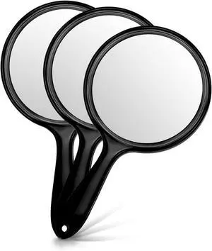 OMIRO Double-Sided 1X/3X Magnifying Hand Mirror, 3-Pack, Transparent Black | 8.2" L x 4.4" W Handheld Mirror with Handle, Hand Mirror for Men Women, Hangable, for Makeup, Lightweight and Portable OMIRO Double-Sided 1X/3X Magnifying Hand Mirror, 3-Pack, Transparent Black | 8.2" L x 4.4" W Handheld Mirror with Handle, Hand Mirror for Men Women, Hangable, for Makeup, Lightweight and Portable