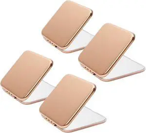 Compact Mirror Bulk, Metal Square Shell, Double-Sided 1X/2X Magnifying, Small Pocket Mirror, Portable Travel Mirror for Purse, Rose Glod, 4 Packs Compact Mirror Bulk, Metal Square Shell, Double-Sided 1X/2X Magnifying, Small Pocket Mirror, Portable Travel Mirror for Purse, Rose Glod, 4 Packs