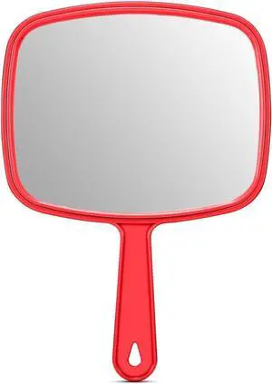 PROTECLE 10.3" L x 7.4" W Handheld Mirror, Salon Barber Hairdressing, Red | Handheld Mirror, Haircut Mirror, Hangable, High-definition, Distortion-free Reflection, Hand Mirror for Men Women PROTECLE 10.3" L x 7.4" W Handheld Mirror, Salon Barber Hairdressing, Red | Handheld Mirror, Haircut Mirror, Hangable, High-definition, Distortion-free Reflection, Hand Mirror for Men Women