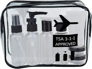 Wobe Travel Bottles and TSA Approved Toiletry Bag, Clear Quart Size with Leak-Proof Travel Containers Set Makeup Bag Accessories for Liquids Carry-On Luggage Compliant for Airplaine Wobe Travel Bottles and TSA Approved Toiletry Bag, Clear Quart Size with Leak-Proof Travel Containers Set Makeup Bag Accessories for Liquids Carry-On Luggage Compliant for Airplaine