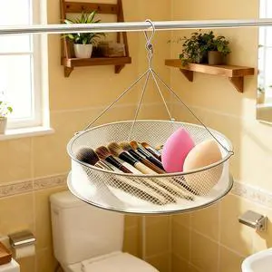 YLYZ Makeup Brush Dryer, Makeup Brush Folding Drying Net, Makeup Brushes Cleaner Portable Drying Organizer for Makeup Brushes, Powder Puffs and Sponges YLYZ Makeup Brush Dryer, Makeup Brush Folding Drying Net, Makeup Brushes Cleaner Portable Drying Organizer for Makeup Brushes, Powder Puffs and Sponges