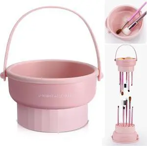 3 in 1 Silicone Makeup Brush Cleaner Bowl Makeup Brush Cleaner MatPink | Make up Brush Cleaner Tool for Cleaning, Organizer and Air Drying 3 in 1 Silicone Makeup Brush Cleaner Bowl Makeup Brush Cleaner MatPink | Make up Brush Cleaner Tool for Cleaning, Organizer and Air Drying