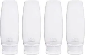 Silicone Travel Bottles for Toiletries TSA Approved Travel Size Containers Set 4 Pack Portable Leak Proof Refillable Cosmetic Squeeze Bottles Shampoo Hair Conditioner Body Lotion Bath Shower Gel Silicone Travel Bottles for Toiletries TSA Approved Travel Size Containers Set 4 Pack Portable Leak Proof Refillable Cosmetic Squeeze Bottles Shampoo Hair Conditioner Body Lotion Bath Shower Gel