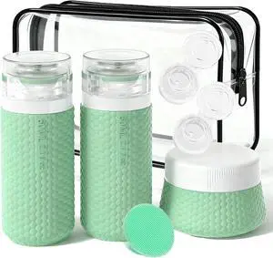 Travel Bottles for Toiletries, TSA Approved 2oz Leak Proof Travel Size Liquid Containers, BPA Free Refillable Silicone Squeeze Bottles for Shampoo Lotion and Conditioner (4 Pack) Travel Bottles for Toiletries, TSA Approved 2oz Leak Proof Travel Size Liquid Containers, BPA Free Refillable Silicone Squeeze Bottles for Shampoo Lotion and Conditioner (4 Pack)